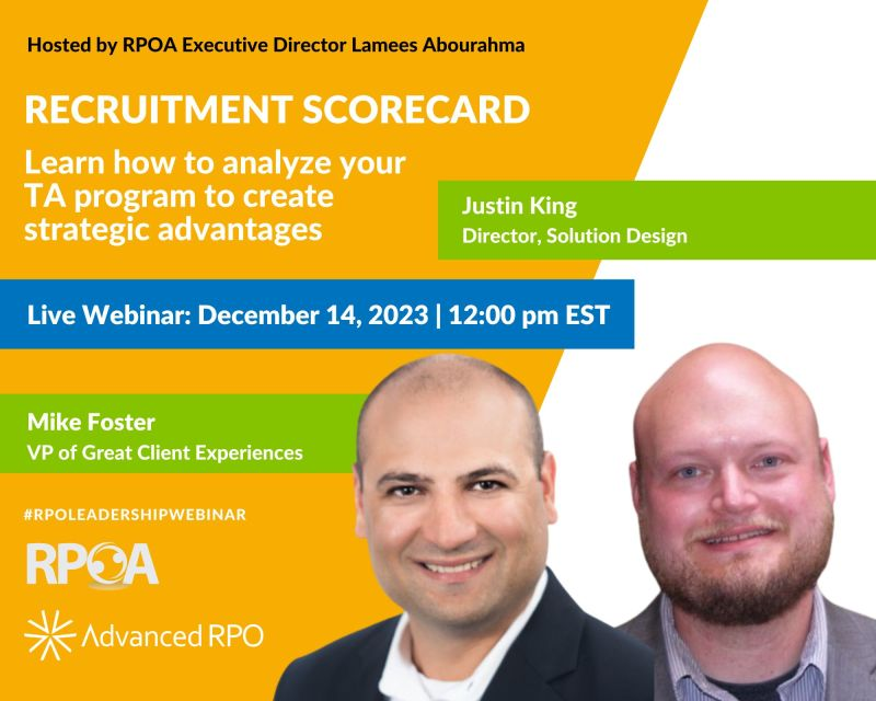 Reminder! There's still time to join this insightful webinar today!

#AdvancedRPO #RPOA
