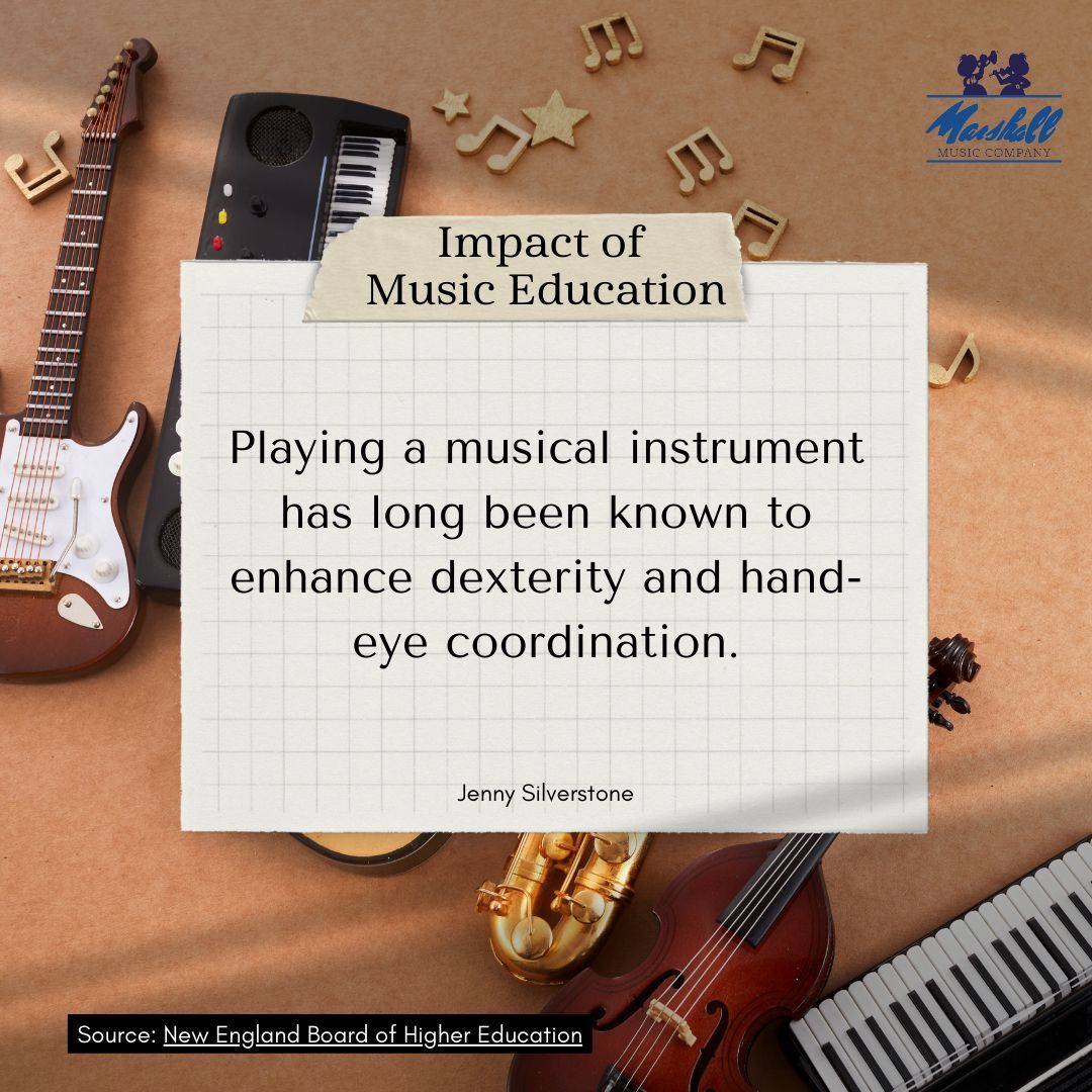 Marshall_Music's tweet image. From improved dexterity and hand-eye coordination to academic excellence and essential life skills, #MusicEducation shapes well-rounded individuals. Explore our #MusicPrograms for your child&apos;s holistic learning experience. Visit buff.ly/3mT7o4X today.