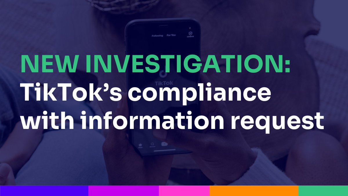 🚨 New investigation into TikTok. We asked TikTok about its parental control system, but have reason to believe the information it provided was inaccurate. We’re now investigating whether TikTok failed to comply with a statutory information request. 🔗 ofcom.org.uk/news-centre/20…