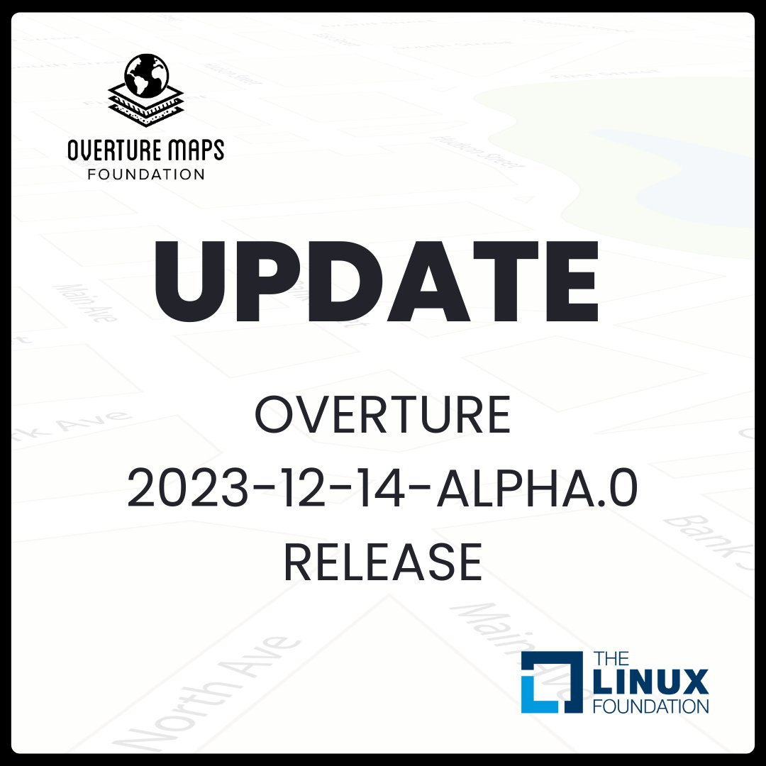 OvertureMaps's tweet image. 🗺️ Overture 2023-12-14-alpha.0

The integration of Google Open Buildings data has elevated our building count to over 2.3 billion, significantly enhancing our geographic coverage and laying a solid foundation for advanced mapping services.

Read more: hubs.la/Q02d2_RX0