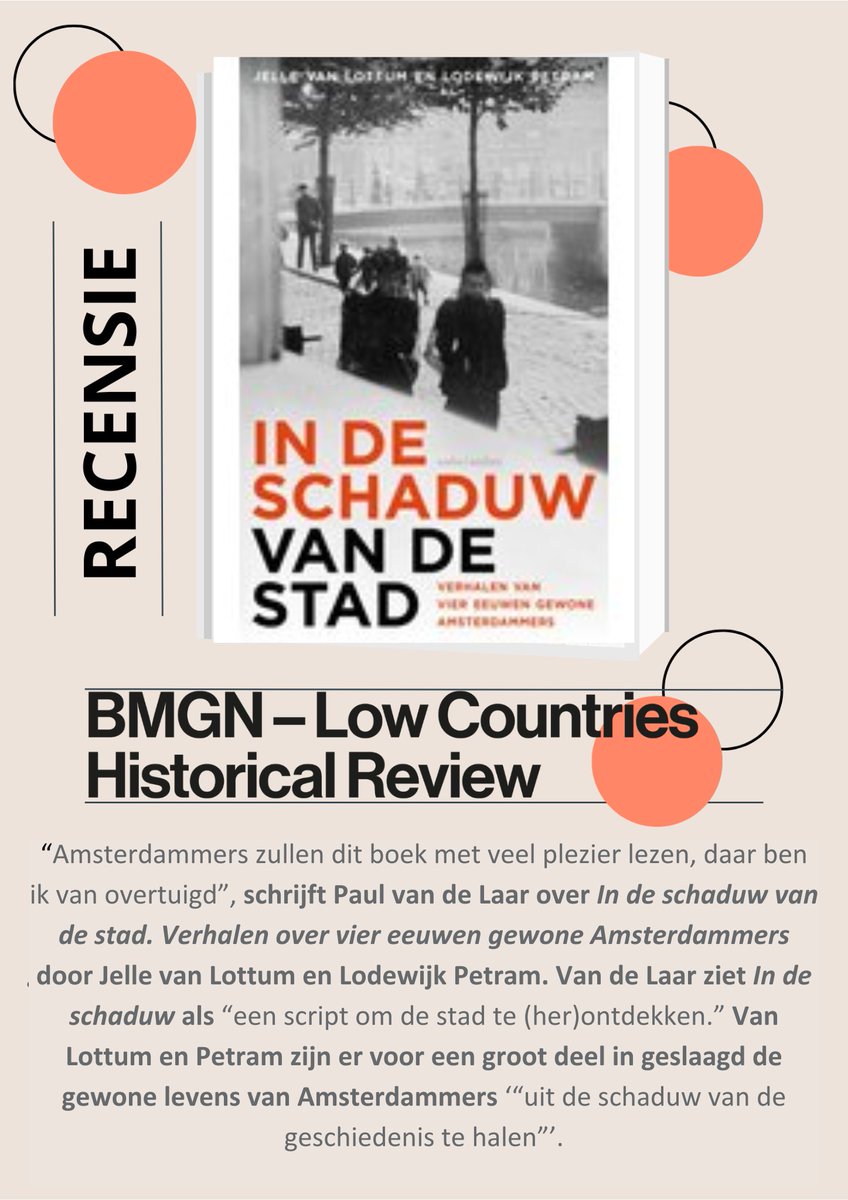 Paul van de Laar las ‘In de schaduw van de stad. Verhalen van vier eeuwen gewone Amsterdammers’ door Jelle van Lottum en Lodewijk Petram👇 Lees de volledige recensie via: doi.org/10.51769/bmgn-…