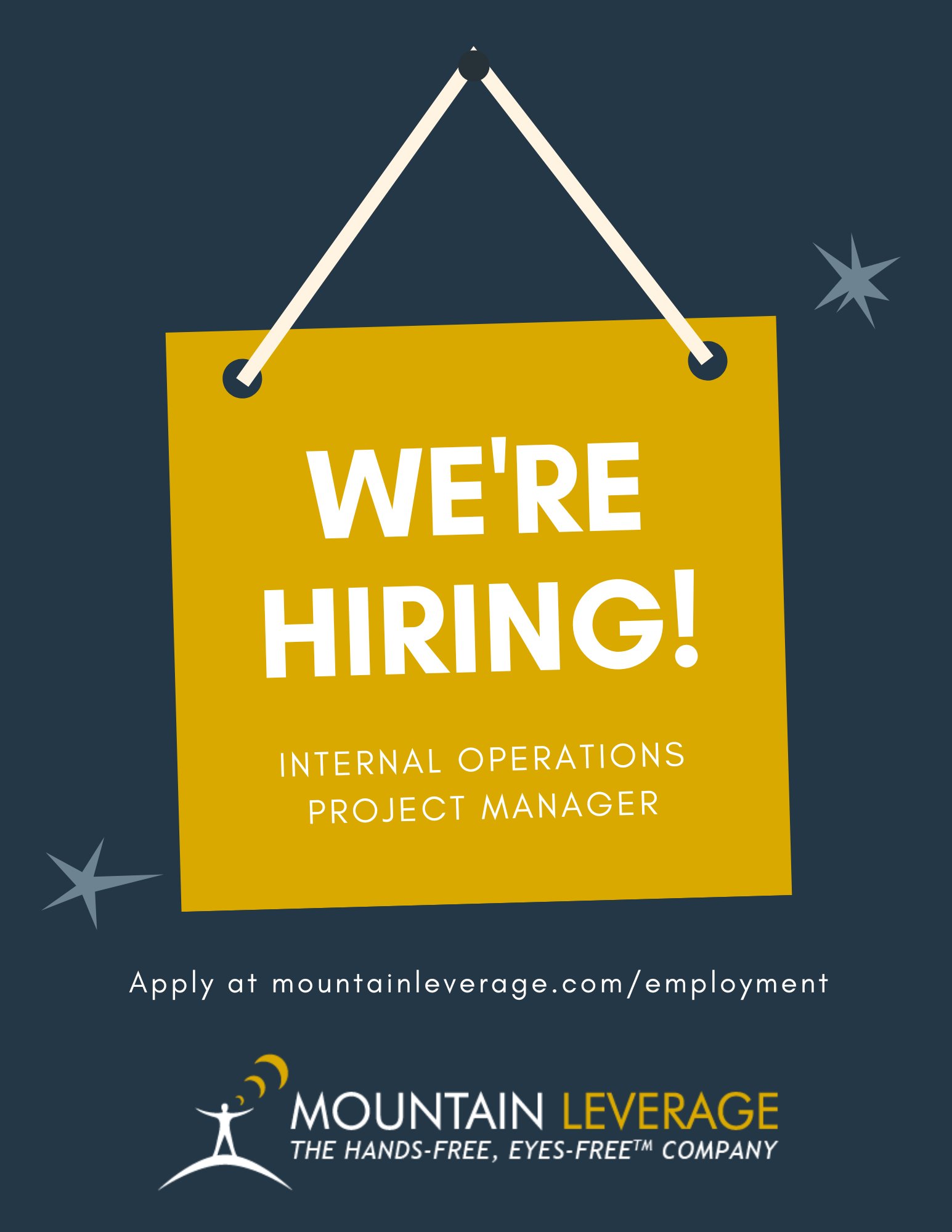 Mountain Leverage on X: &ldquo;We&rsquo;re hiring an internal operations 