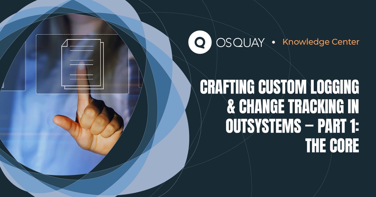 OSQuay's tweet image. 🚀 Dive into the world of custom #logging and #ChangeTracking with Edgar Dias&apos;s latest article on @OutSystems. Uncover the secrets to a streamlined process in Part 1 of a must-read series. 
🔗 zurl.co/nCgV

 #OSQuay #LandingInnovation #OutSystems #OutSystemsPartner