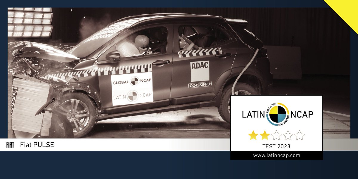 Latin NCAP’s latest result: 
Fiat Pulse reaches two stars

Read full report: bit.ly/LNCAPDec23

#SaferCars