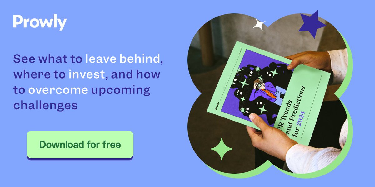 Prowly_com's tweet image. BREAKING NEWS: The PR Trends and Predictions for 2024 report is here!🔥

→ go.prowly.com/pr-trends-2024

Stay ahead of the curve with our in-depth exploration of the PR landscape in 2024.
Inside, you'll discover:

🌟 Expert insights from 10 industry leaders
🌟 41 pages packed with…