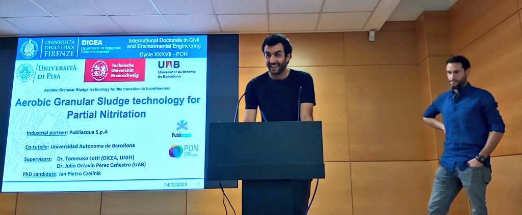 Nou seminari <a href="/DeqbaUab/">UAB enginyeria química, biològica i ambiental</a> Jan Pietro Czellnik  <a href="/GENOCOV/">GENOCOV</a> presenta "Aerobic granular sludge technology for partial nitritation" Sessió moderada per Lluc Olmo
