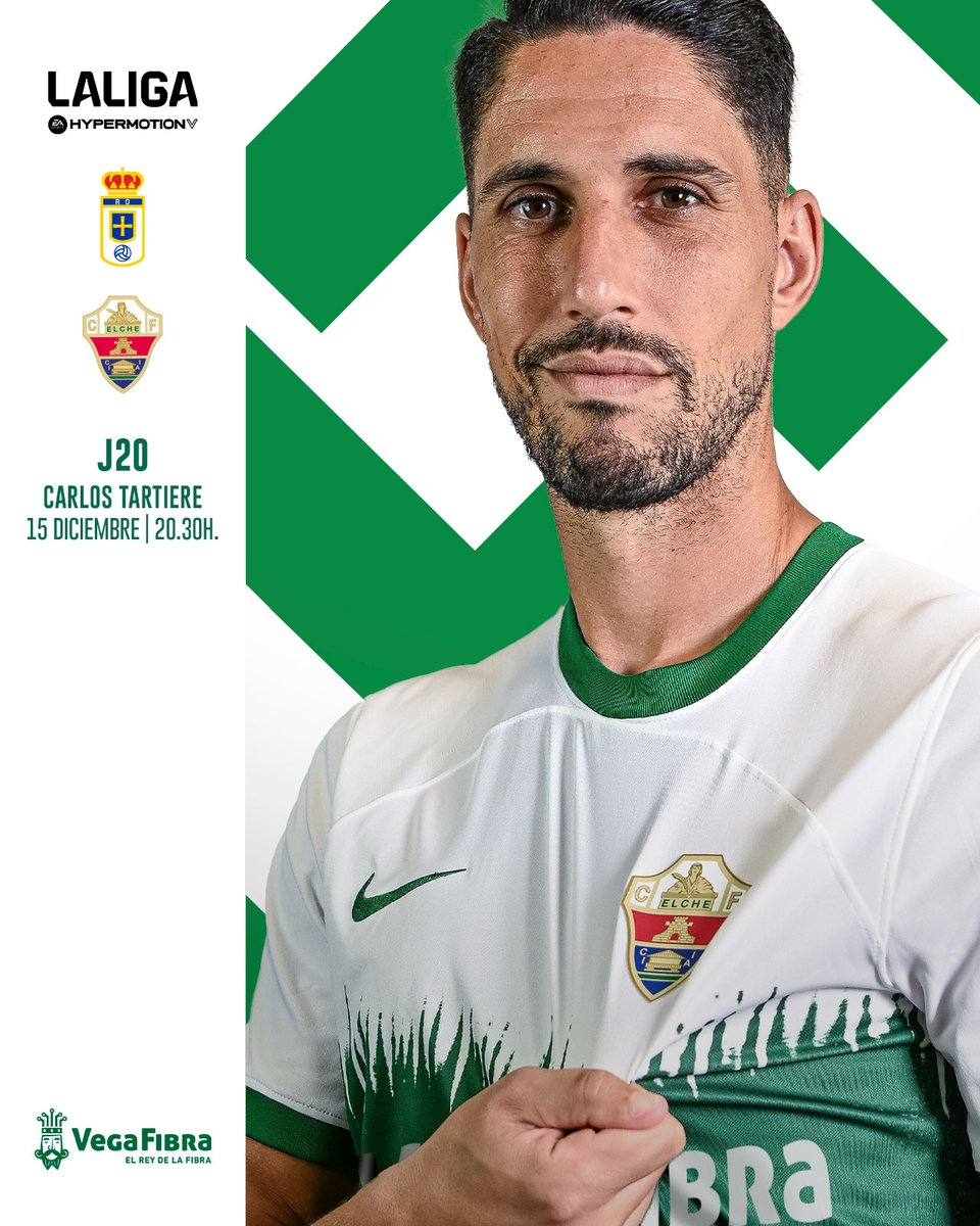 ⚪️🟢 𝗗𝗜́𝗔 𝗗𝗘 𝗣𝗔𝗥𝗧𝗜𝗗𝗢 🟢⚪️ 🆚 @RealOviedo 🕙 20:30h. 🏟️ Carlos Tartiere #RealOviedoElche | #MuchoElche 💚