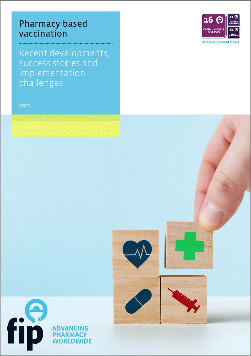 Insights from 17 countries on #pharmacy-based vaccination are shared in a new FIP report today sharing successes & challenges: fip.org/file/5704. The report supports increased vaccination coverage through #pharmacies globally & advocates the need for regulatory frameworks.