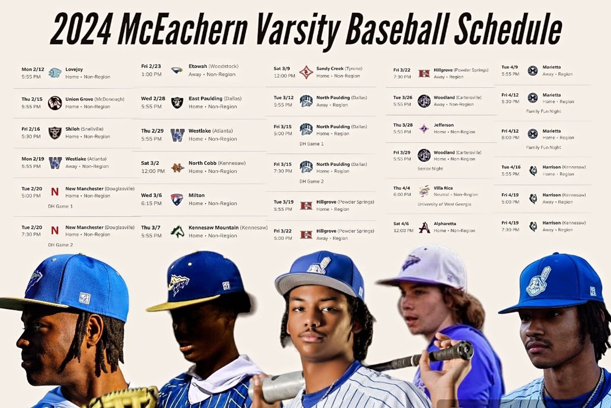 Year two of the Coach <a href="/eautry23/">Eli Autry</a> era begins February 12th, 2024. Be sure to come out and support the #Tribe in what will be an #Epic Season !  #OneTribe #AVC #ICE 🧊 <a href="/McEachernSports/">McEachern HS Athletics</a>