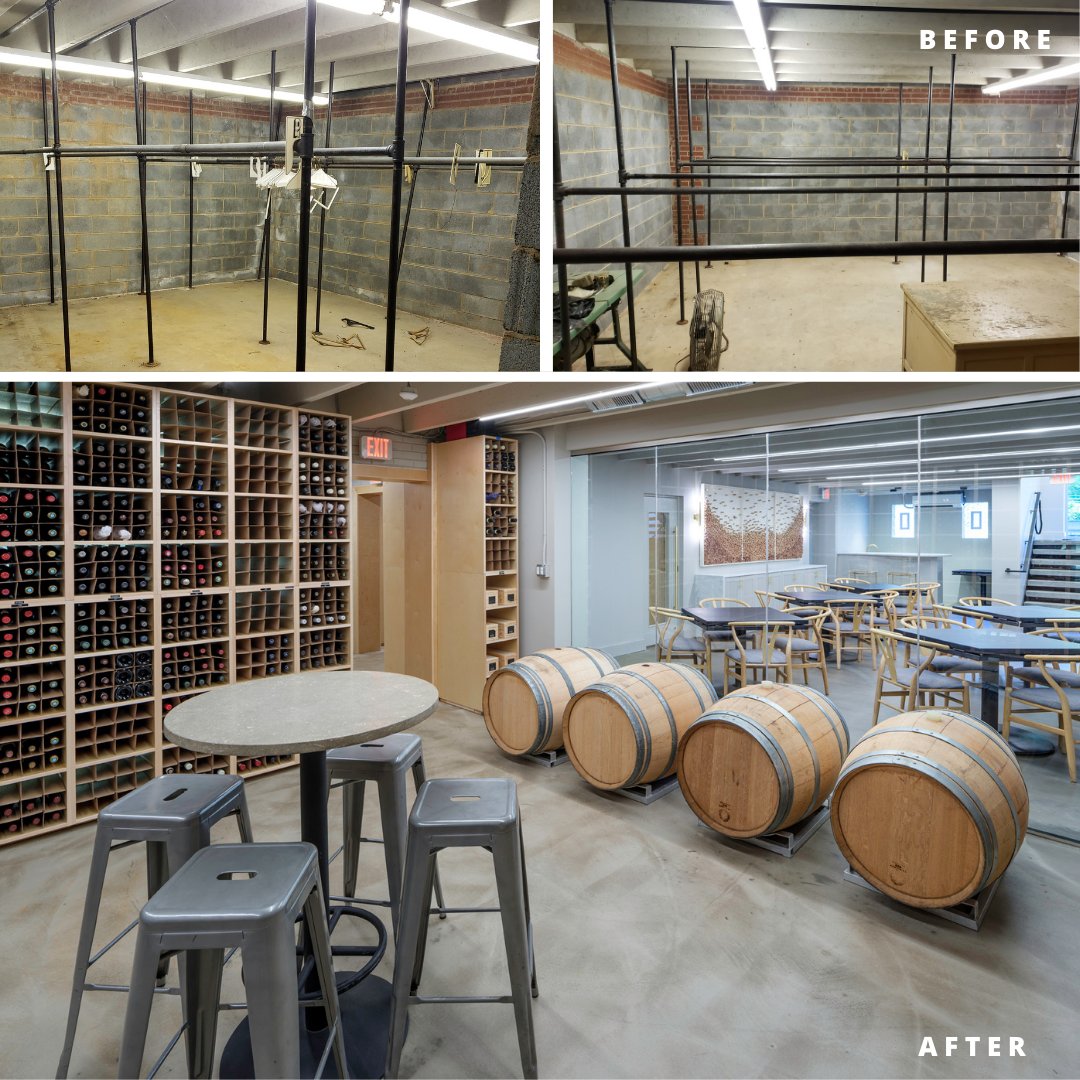 This might be one of the most striking Before and After series we've ever done✨. If you haven't had a chance, check out Petit, pick out your favorite bottle (or two)🍷🍷and enjoy the wonderful atmosphere Mark & Casey have created for their guests.

#charlottebusiness #wineshop