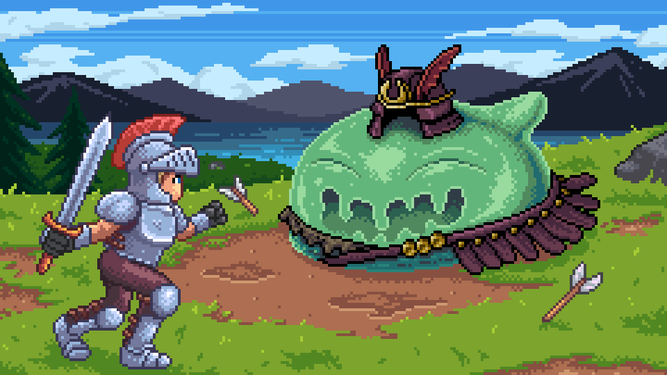 FabledAdventure's tweet photo. The knight proudly draws his sword and advances toward the monster.

Meanwhile, the slobbery ball is planning its special move, Goo Glob.

Cold steel vs. Slobber... 

Tell us how the story ends and you might get on the Fabled List https://t.co/1DaZDeFRJr