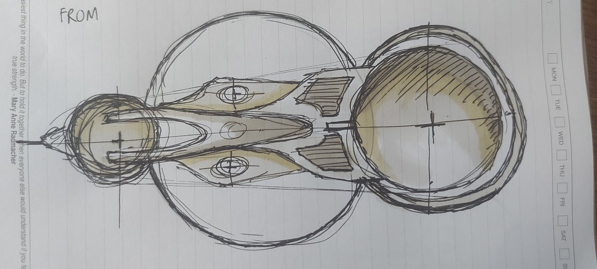 thelootverse's tweet image. Initial sketch proposal of the Einvaldi Spaceport. Since then, many revisions have been made to its design, and it has been successfully printed in Lootverse to aid in our exploration. #ParallelWorldExploration #DiscoverLootverse #SpaceTravel