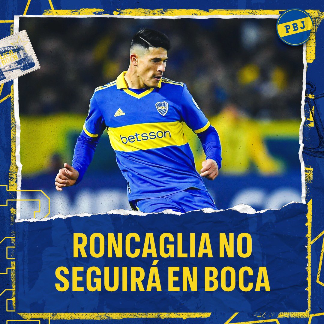 PlanetaBoca's tweet photo. 🔵 RONCAGLIA NO SEGUIRÁ EN BOCA 

El defensor central tiene contrato hasta diciembre de 2023 y en Boca decidieron no renovarle. 

El Xeneize intentará avanzar en la búsqueda de un central en las próximas horas. 

💬 ¿A quién traerían? https://t.co/YlxguyRCW4