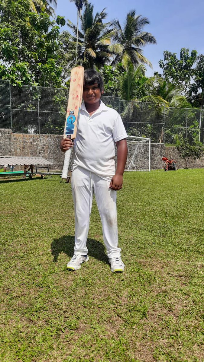 #LionsRoar# Brilliant Tej Balendra-Ramaswamy  scored  fighting 115 runs against Isipathana College Colombo in U13 National school tournament  #BSC LIONS#