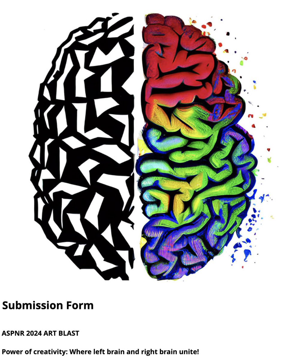 Erin Cooke, MD (@erincookemd) on Twitter photo The <a href="/The_ASPNR/">American Society of Pediatric Neuroradiology</a> is encouraging all #RadArtists to submit art for an art table exhibit at their meeting. All are welcome to submit (do not have to be a member or attend the conference)! 🎨 #RadArt
*Submit your art here: redcap.vanderbilt.edu/surveys/?s=FCF… The <a href="/The_ASPNR/">American Society of Pediatric Neuroradiology</a> is encouraging all #RadArtists to submit art for an art table exhibit at their meeting. All are welcome to submit (do not have to be a member or attend the conference)! 🎨 #RadArt
*Submit your art here: redcap.vanderbilt.edu/surveys/?s=FCF…