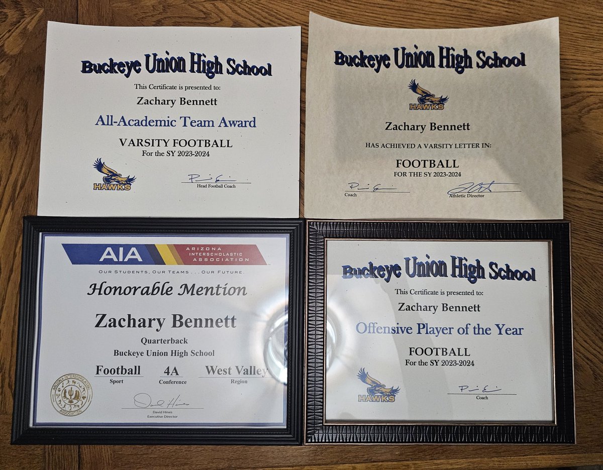 Zachary Bennett (@zbennett2024) on Twitter photo Offensive Player of the Year. I can't believe it's over! <a href="/CoachPerrone/">Coach Perrone (My Recruits)</a> <a href="/Acyclebroken/">David V.M. Kennedy</a> <a href="/_Todd_Olson/">Todd Olson</a> <a href="/CoachPuniEllis/">Puni Ellis</a> <a href="/hawksfbclub/">Buckeye Hawks Football</a> #myrecruits #BestQBEverAcademy Offensive Player of the Year. I can't believe it's over! <a href="/CoachPerrone/">Coach Perrone (My Recruits)</a> <a href="/Acyclebroken/">David V.M. Kennedy</a> <a href="/_Todd_Olson/">Todd Olson</a> <a href="/CoachPuniEllis/">Puni Ellis</a> <a href="/hawksfbclub/">Buckeye Hawks Football</a> #myrecruits #BestQBEverAcademy