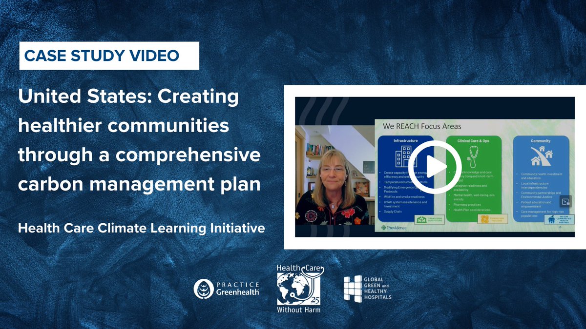 Watch this short case study video to hear about @Providence's climate mitigation, adaptation, and advocacy strategies, and how they are creating healthier communities through a comprehensive carbon management plan. ➡️ youtube.com/watch?v=S2JcJa… #HealthCareClimateLearningInitiative