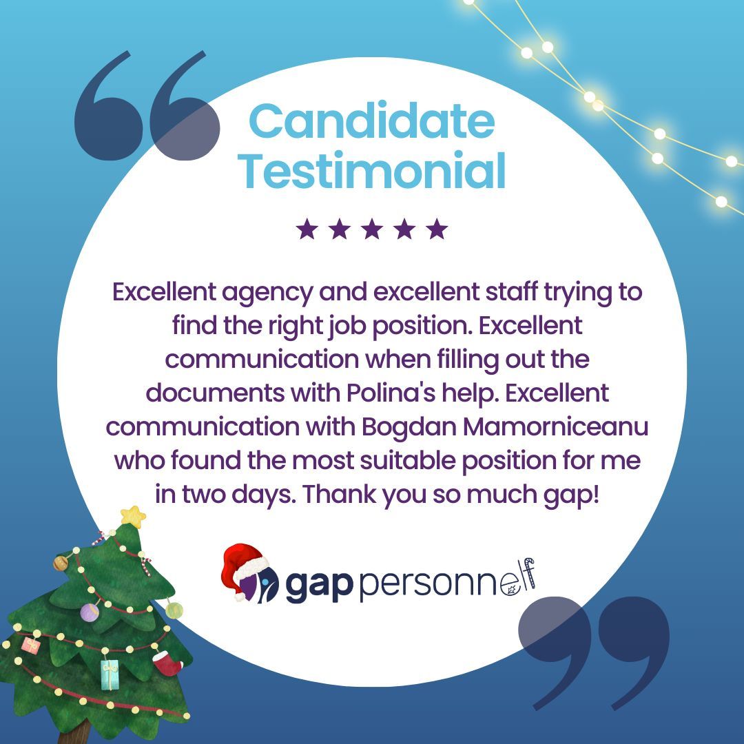 Deck the halls with reviews so jolly fa-la-la-la-(you get the point) 🎄 We know our teams are constantly going the extra mile, but it's even better when clients and candidates tell us for themselves