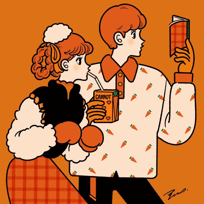「long sleeves orange theme」 illustration images(Latest)
