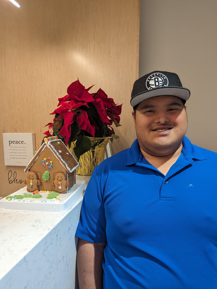 It was like the 'Holiday Baking Championship' television show in the Gateway Program earlier this week! We made some beautiful gingerbread houses, and Luis's creation was selected for display in the front lobby. #FunWithFrosting #Creativity #TooPrettyToEat