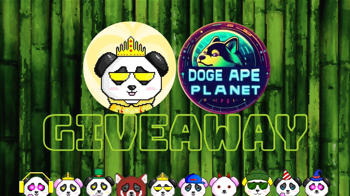 DoginalsPandas's tweet photo. 🔥 We are pleased to announce partnership with new project on Doginals Pandas Launchpad - @DogeApePlanet!

🎉 Exclusive giveaway for Doginals Pandas NFT and $PAND token holders to celebrate!
🎁 70 WINNERS will receive DogeApePlanet NFT! 

✅Follow @DogeApePlanet & @DoginalsPandas
✅Like + Repost
✅Tag some friends 
✅Drop wallet where you hold Doginals Pandas NFT or PAND token!

🚀 Hurry up! Results soon! 

#DRC20 #Doginals #Inscription #NFT #NFTs  #DoginalsPandas #GiveawayAlert  #Dogecoin #Airdrop
