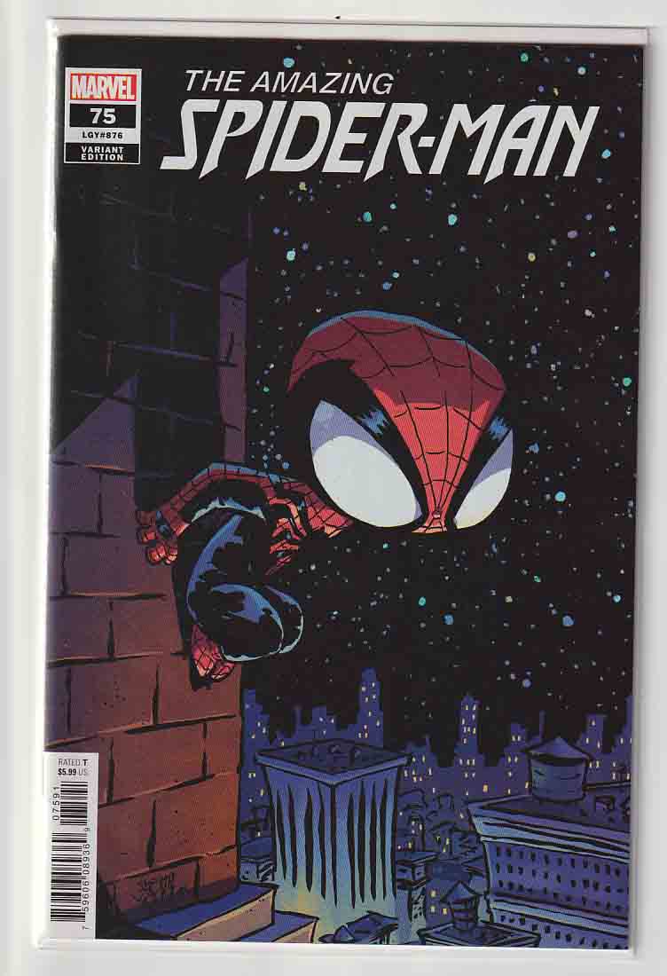 The Amazing #SpiderMan #75 (2021) Variant #ScottieYoung Cover, #PatrickGleason,#TravelForeman & #IvanFiorelli Pencils, #KellyThompson & #ZebWells Stories #BenReilly has returned to NYC and has fully taken back the mantle of Spider-Man, but what does this mean for Peter Parker?