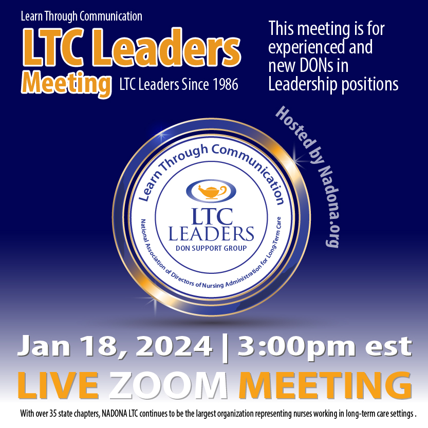 Mark your calendars for this LIVE ZOOM MEETING! ~~~~ January 18th, 2024 at 3:00 pm est  ~~~~~~  LTC Register : tinyurl.com/NadonaLTCLeade… 
JOIN: tinyurl.com/JoinNadona   This meeting is hosted by nadona.org.