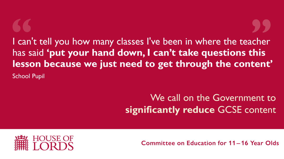 Have you seen our report this week?

Here is one of our key recommendations.

Read more here: ukparliament.shorthandstories.com/11-16-educatio…

#KS4 #GCSE