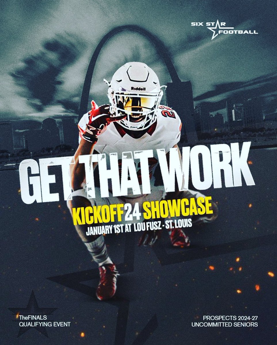 Six Star Football I KICKOFF24 SHOWCASE 📅Jan 1 📍Lou Fusz, STL (Indoor) ⭐️College coaches ⭐️Laser 40, Verified combine ⭐️Video ⭐️Competition ⭐️Elite instructors ⭐️Analysis, evaluation, promotion GET IN ▶️ sixstarfootball.com/six-star-footb…