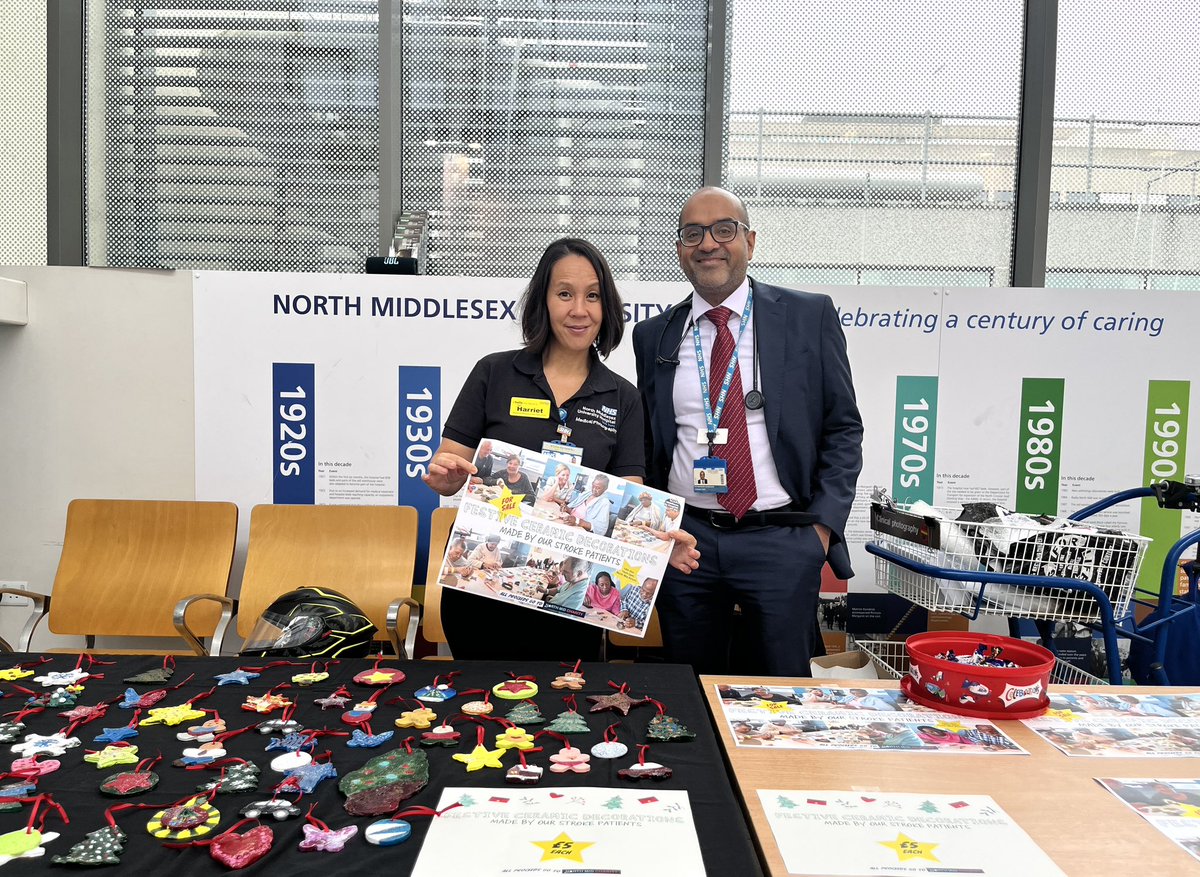 Harriet Armstrong (@hatarmstrong) on Twitter photo Thanks to all who bought festive ceramic decorations handmade by our stroke patients @NorthMidNHS We sold all 82 of them raising over £400 for <a href="/NorthMidCharity/">NorthMidCharity</a> We even had a patient join us at our stall! ❤️
#NHS #Stroke #PatientExperience #art #artinhospital #Christmas Thanks to all who bought festive ceramic decorations handmade by our stroke patients @NorthMidNHS We sold all 82 of them raising over £400 for <a href="/NorthMidCharity/">NorthMidCharity</a> We even had a patient join us at our stall! ❤️
#NHS #Stroke #PatientExperience #art #artinhospital #Christmas