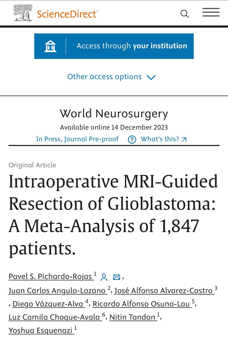 Pavel Pichardo-Rojas MD, MSc. (@pavelpichardomd) on Twitter photo Excited to share our latest work! This is the 1st meta-analysis to assess iMRI in GBM surgery. When iMRI was used alone or in a multimodal approach, it correlates with increased extent of resection and survival. Thx to my mentors! <a href="/EsquenaziMD/">Yoshua Esquenazi, M.D, FAANS</a> <a href="/DrNTandon/">Nitin Tandon</a> <a href="/NeurosurgUTH/">UT Houston Neurosurgery</a> link ⬇️ Excited to share our latest work! This is the 1st meta-analysis to assess iMRI in GBM surgery. When iMRI was used alone or in a multimodal approach, it correlates with increased extent of resection and survival. Thx to my mentors! <a href="/EsquenaziMD/">Yoshua Esquenazi, M.D, FAANS</a> <a href="/DrNTandon/">Nitin Tandon</a> <a href="/NeurosurgUTH/">UT Houston Neurosurgery</a> link ⬇️