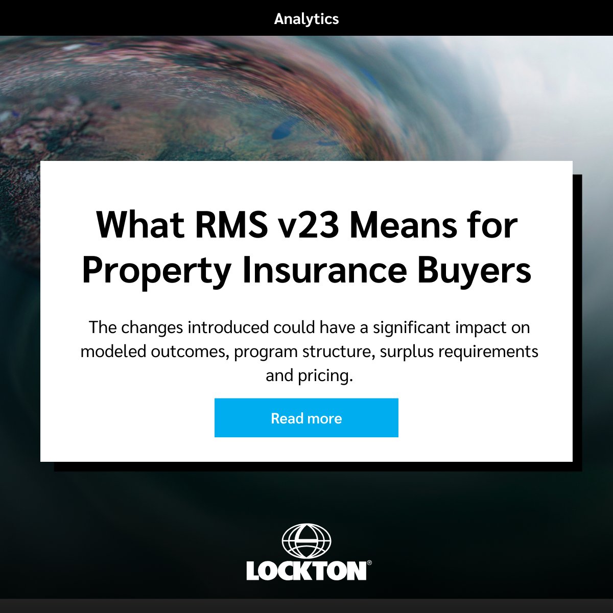 Moody’s RMS, one of the leading catastrophe risk modeling companies, released a new version of its North Atlantic Hurricane Model. We break down the model changes and the potential implications of insurance programs. global.lockton.com/us/en/news-ins…