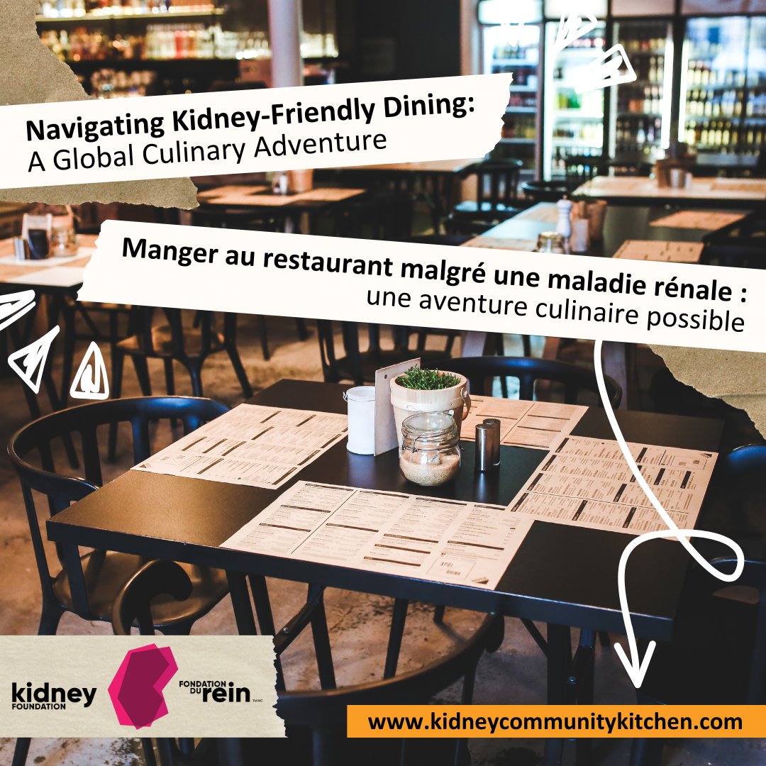 Living with #kidneydisease shouldn't mean you have to miss out on the exciting world of dining out. With a thoughtful approach, you can still enjoy #delicious meals and have an amazing evening out! Find our tips here: bit.ly/Kidney-Friendl…