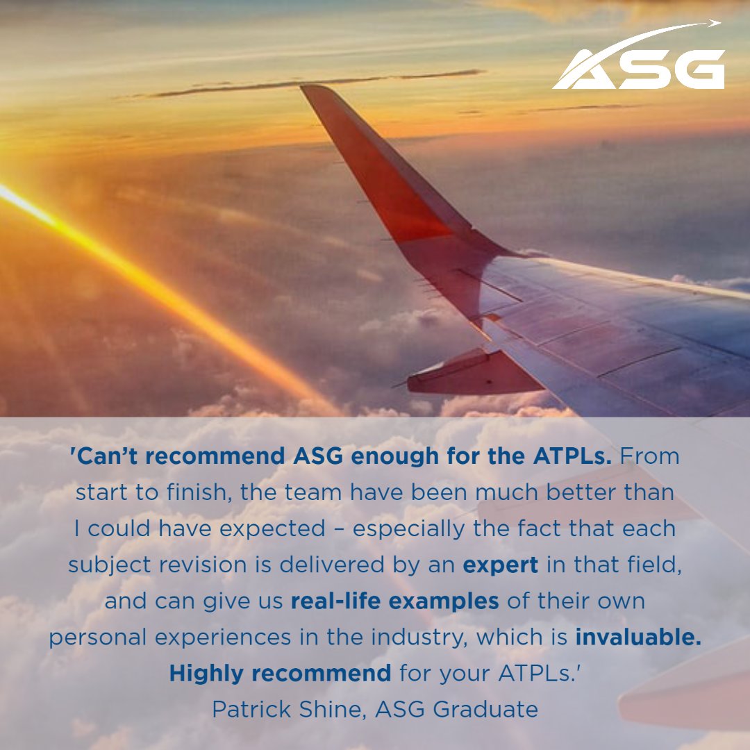 Quality education, glowing testimonials. Our ATPL Theory course is a gateway to aviation success. #ASG #ATPLTheory #Testimonials