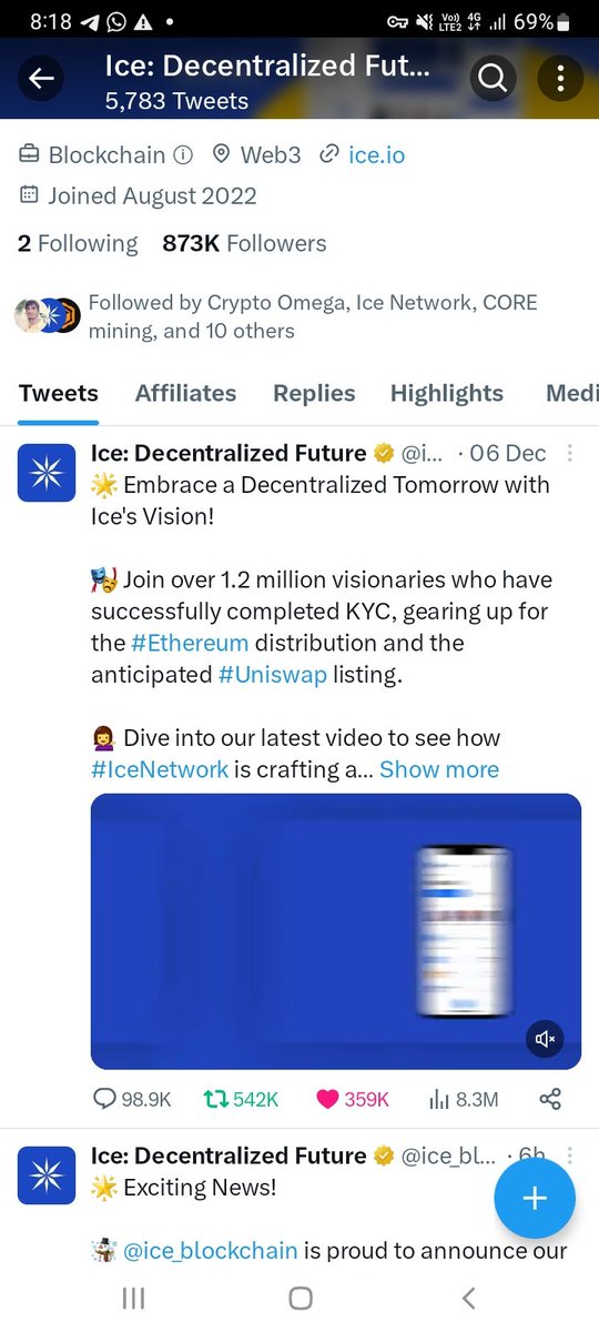 Tokas001's tweet photo. @ice_blockchain ✅ Verifying my account on @ice_blockchain with the nickname: "akuomu"

👉 Learn more about "The Decentralized Future" that #IceNetwork is building. 👇

#Ethereum #Uniswap #Binance #HTX #KuCoin #OKX #ByBit #Gateio #Upbit https://t.co/blnyW5GEFP