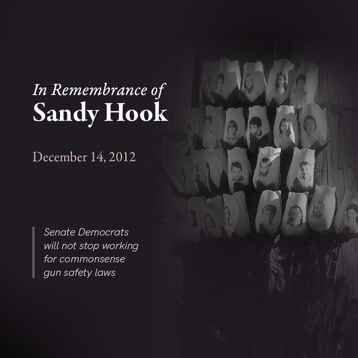 On the 11-Year Anniversary of Sandy Hook, we remember the 26 students and educators who lost their lives. In their memory, we renew the call for common-sense reforms to end gun violence.
 
Because we can.
 
Because we must.