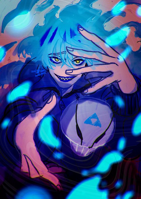 「blue fire mask」 illustration images(Latest)