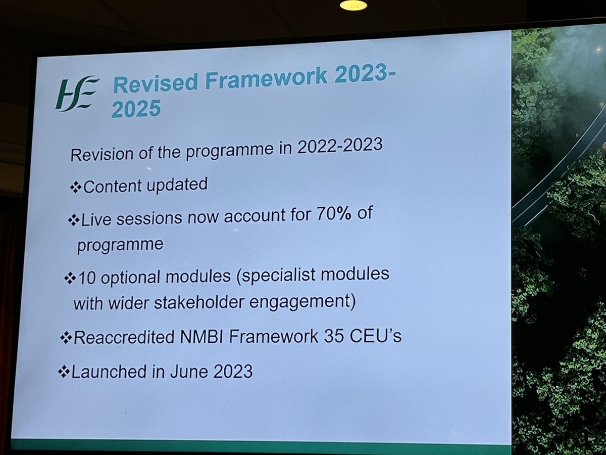 Vivienne Brown, Director RCNME Dublin North goes through the evaluation of the National IPC link practitioner programme at the #ONMSDNEC2023 @NurMidONMSD @NMBI_ie @chiefnurseIRE @GSGerShaw