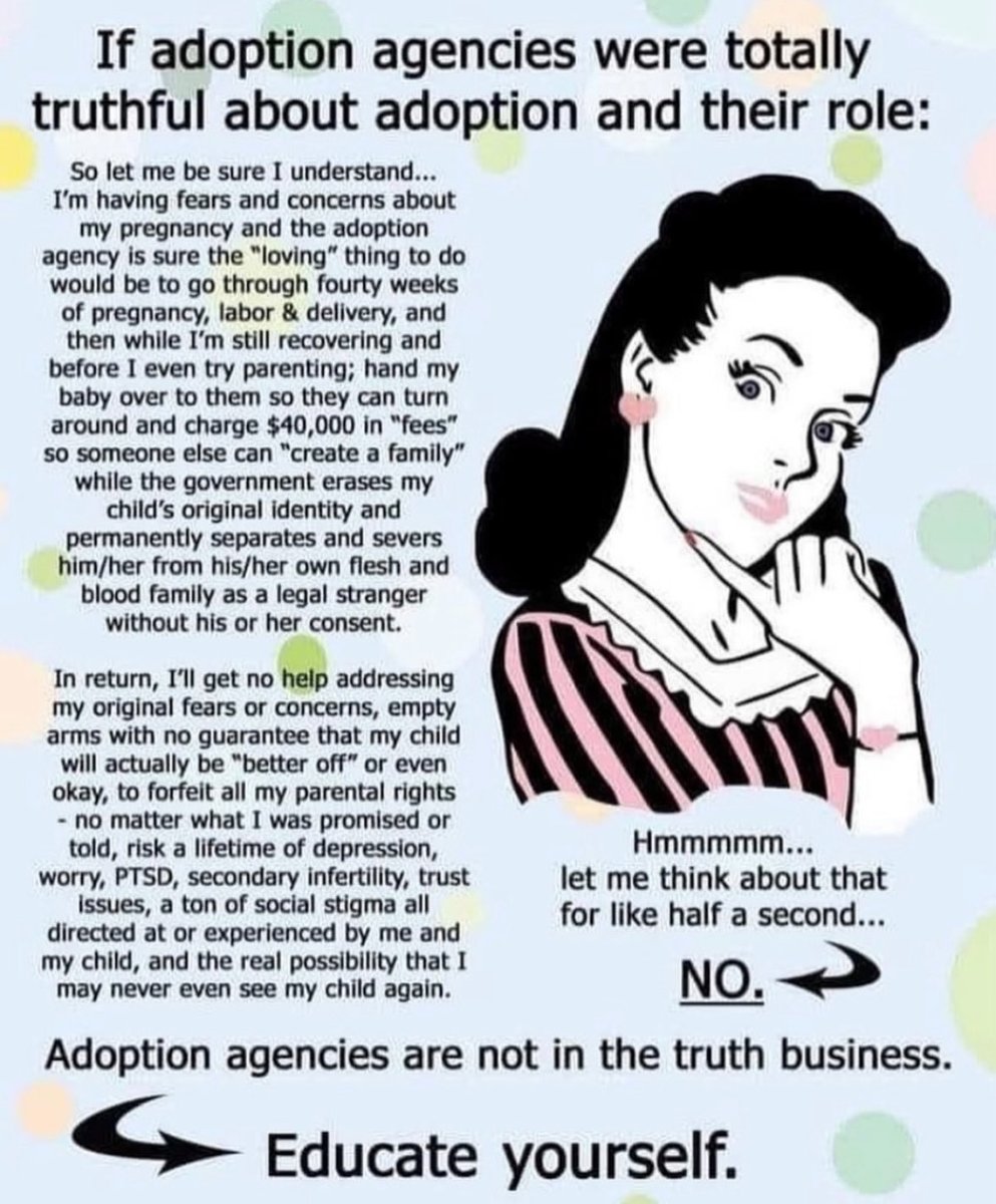 PolicingFamily's tweet photo. #AdoptionAgencies #AdoptionTruth #AdoptionIndustry https://t.co/5mhbIwAsby