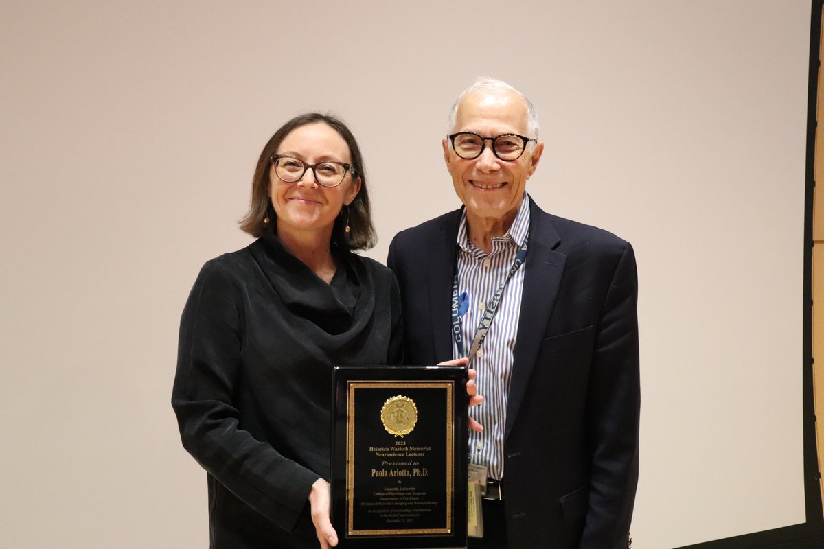 Yesterday we welcomed @ArlottaLab as our 2023 Heinrich Waelsch Memorial Neuroscience Lecturer at Grand Rounds to discuss her research on human brain organoids and their use as avatars to better understand brain development and disease. Thank you, Dr. Arlotta!