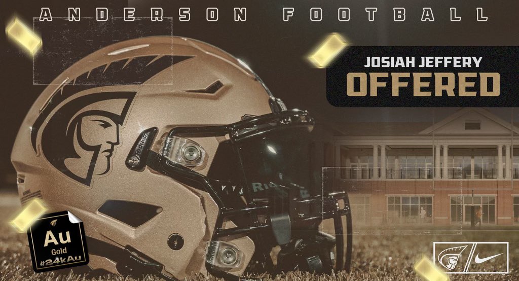 JosiahJeffery8's tweet image. BLESSED TO RECEIVE A(N) OFFER FROM ANDERSON UNIVERSITY @aj_jones36 @coachhick
