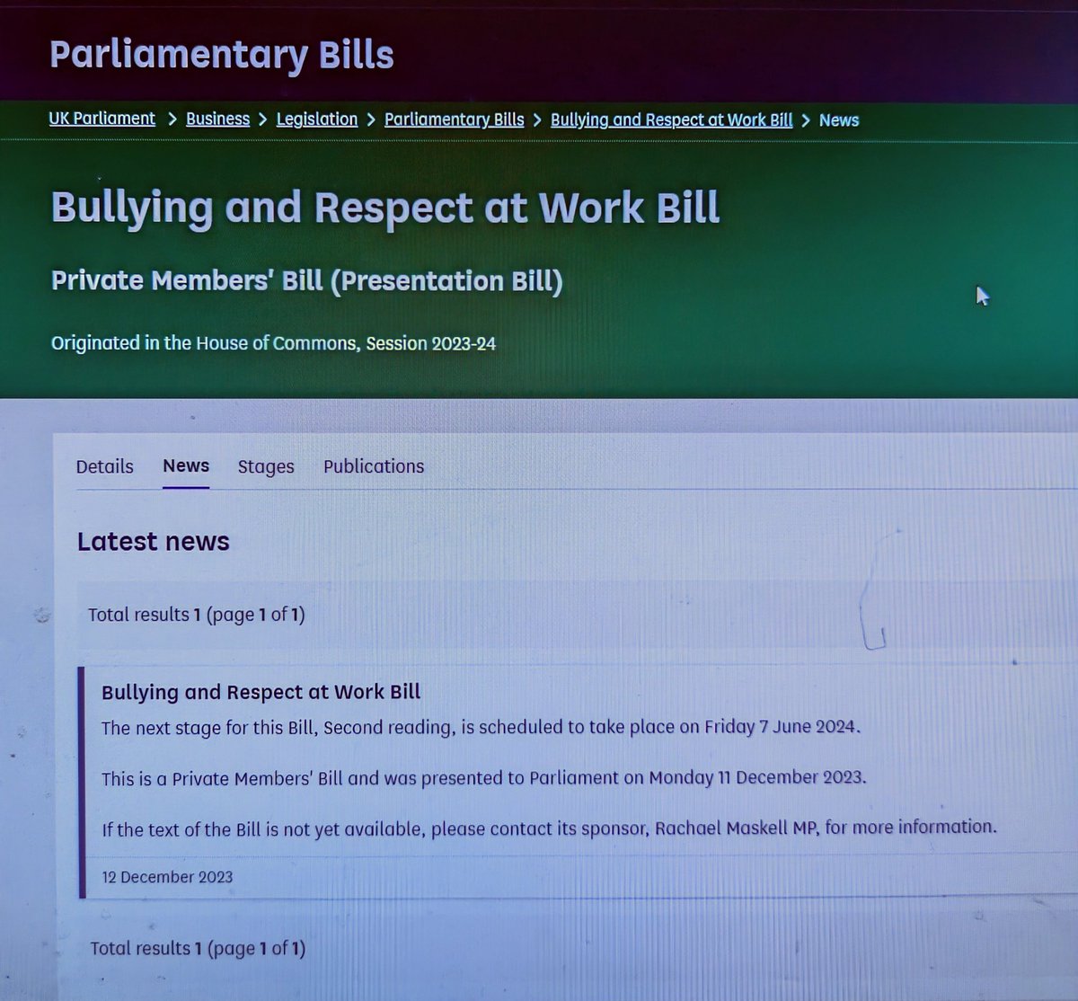 @davegregson401 Workplace Bullying and Respect Bill re presented to Parliament on 11th December. @StopHurtAtWork @Conduct_Change @RachaelMaskell @mattpaknis @HouseofCommons @BulliesOut @Soc_of_Authors @VantageCircle @jordanlegacyUK @samaritans