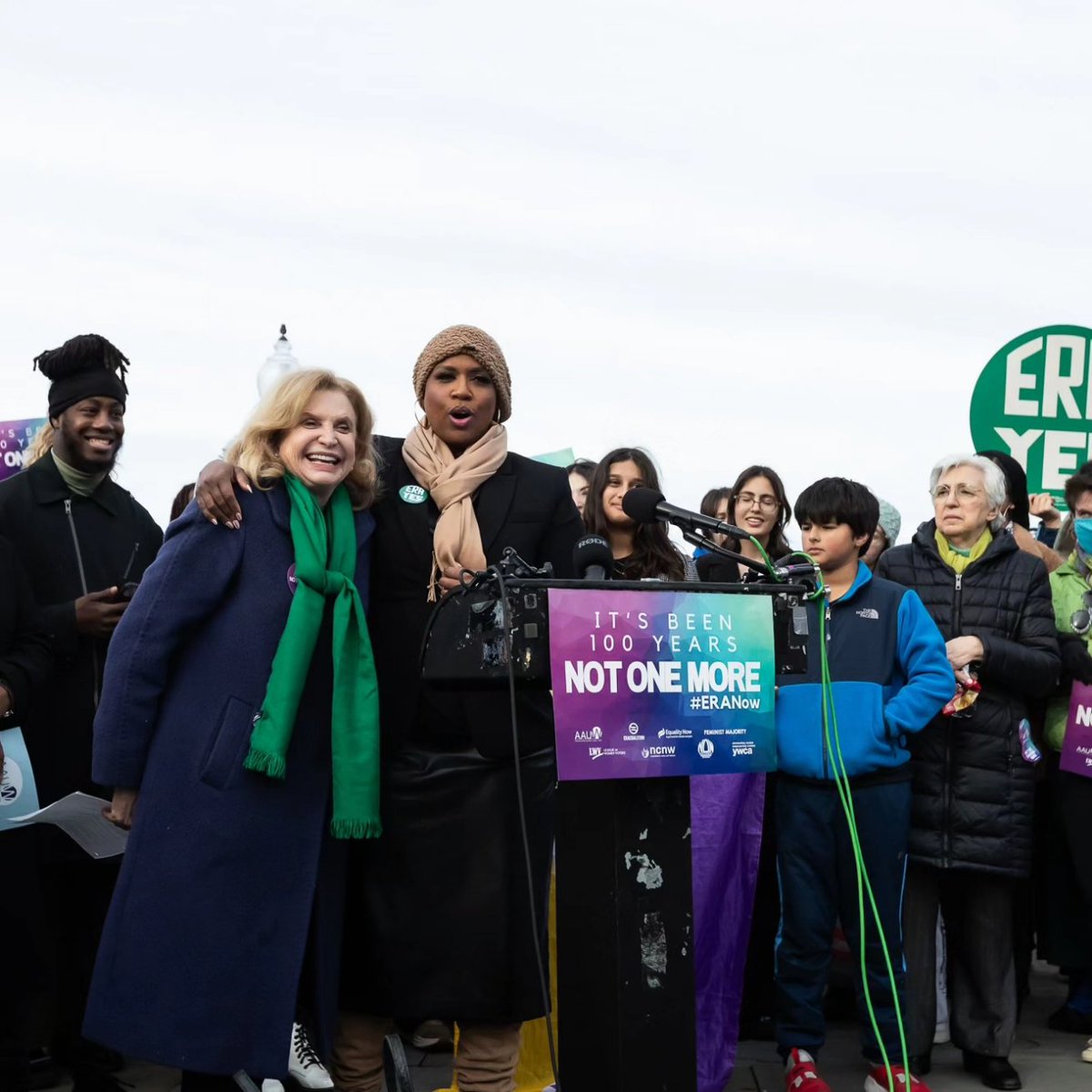 We marched, we chanted and we gathered in support of the ERA. 100 years, not one f***ing more. Give us our rights, equality for all. @genratify @RepCori @RepPressley @CarolynBMaloney #ERANow #ERA100