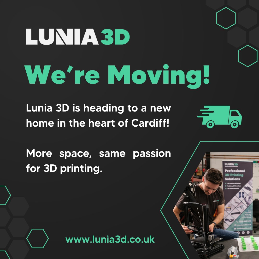 New Year, New Beginnings! 🚀

As we step into January 2024, Lunia 3D will also step into a brand-new location in Cardiff! 🏴󠁧󠁢󠁷󠁬󠁳󠁿

Stay tuned for updates as we prepare for this big move! 🚚