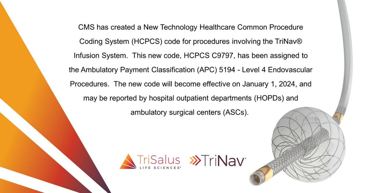 Important TriNav Reimbursement Update
Read today’s press release for full details: investors.trisaluslifesci.com/news-releases/…