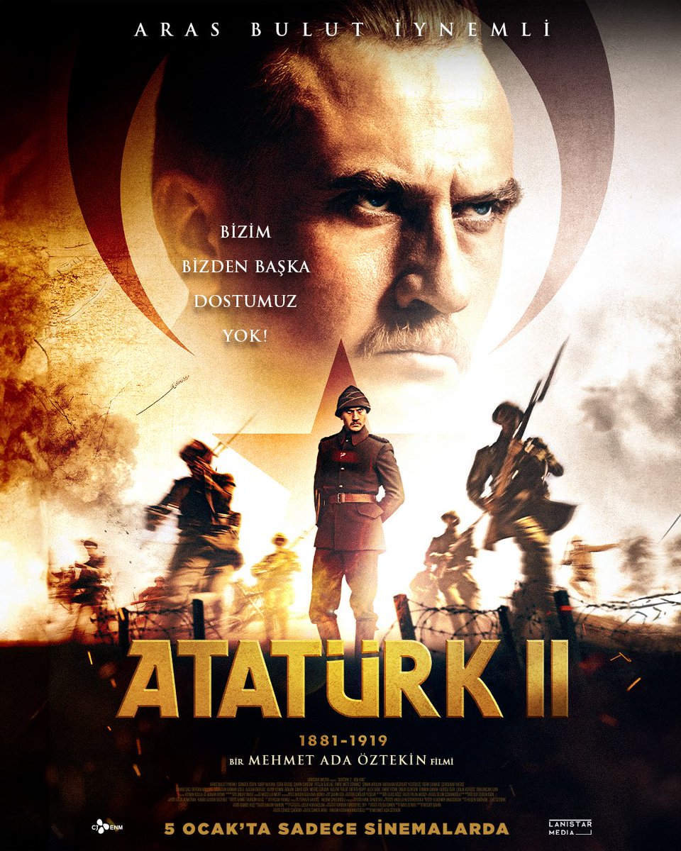 BİZİM BİZDEN BAŞKA DOSTUMUZ YOK! “Bir Mehmet Ada Öztekin filmi” #ATATÜRK 2. filmiyle 5 Ocak’ta sinemalarda! 🎥 #AtatürkFilmi #AtatürkTheMovie @LanistarM @Aras_B_iynemli @M_AdaOztekin