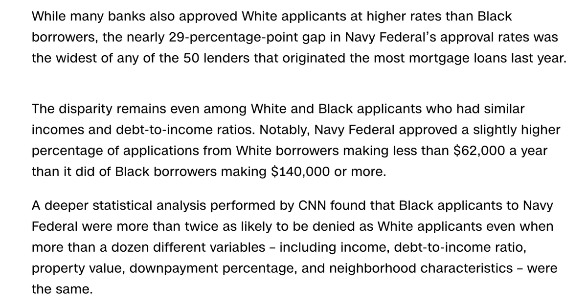 The nation’s largest credit union rejected more than half its Black conventional mortgage applicants edition.cnn.com/2023/12/14/bus…