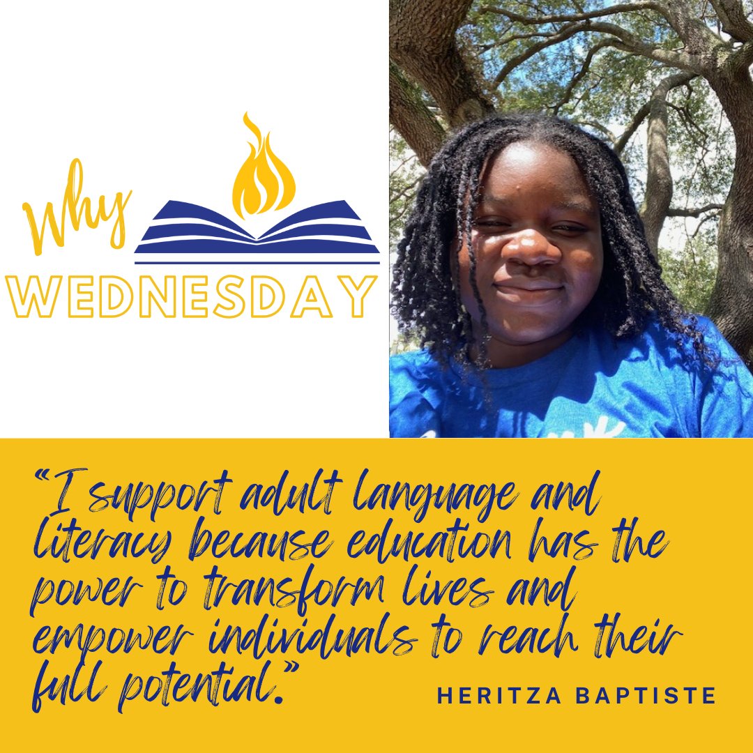 🌟 This #WhyWednesday, meet Hertiza Baptiste, a True Beginner volunteer dedicated to transforming lives through adult language education. "Education empowers individuals to reach their full potential," she shares. 📚✨ Join us in celebrating Hertiza's impact! #VolunteerSpotlight