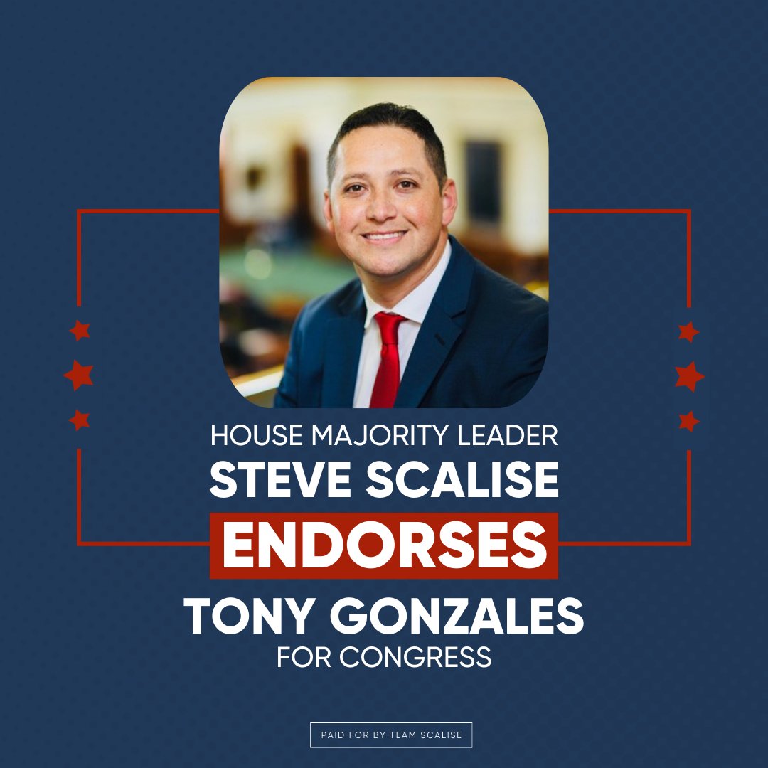 A navy veteran with an inspirational story, Tony Gonzales has never backed down from a challenge. He’s fought for our freedoms overseas and continued that charge here at home. @TonyGonzales4TX has my complete and total endorsement for #TX23.