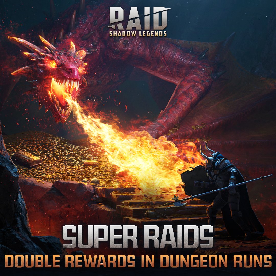 Super Raids will be enabled: 11:45 UTC Dec. 14 - 11:00 UTC Dec. 17 - the Dragon's Lair. 11:00 UTC Dec. 17 - 11:00 UTC Dec. 20 - the Ice Golem's Peak. 11:00 UTC Dec. 21 - 11:00 UTC Dec. 24 - the Fire Knight's Castle. 11:00 UTC Dec. 24 - 11:00 UTC Dec. 27 - the Spider's Den.